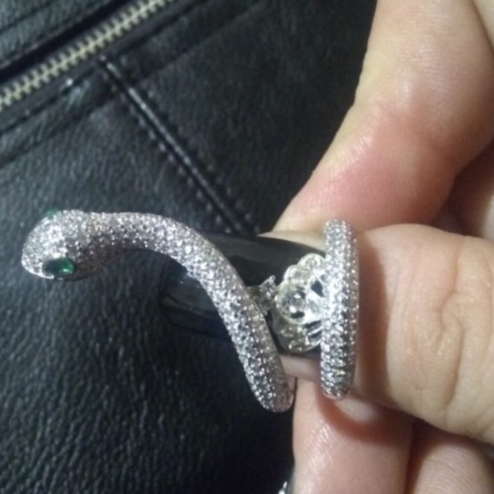 5 ⭐️ Swarovski Elements Snake Crawler RIGHT EAR - Picture 4 of 7